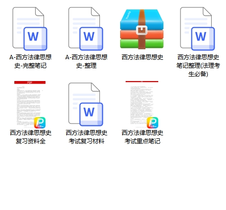 西方法律思想史期末考试重点笔记
